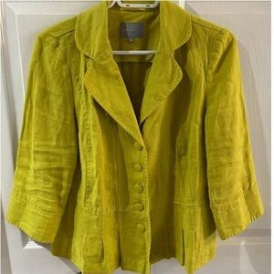 Per Una Lime Green Button-Up Blazer
